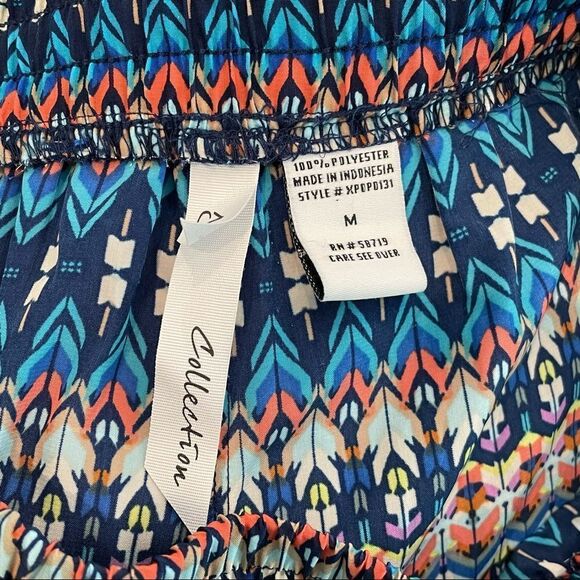 Ny Collection Size M 100% Polyester Elastic Waist Wide Leg Pants - Picture 4 of 4